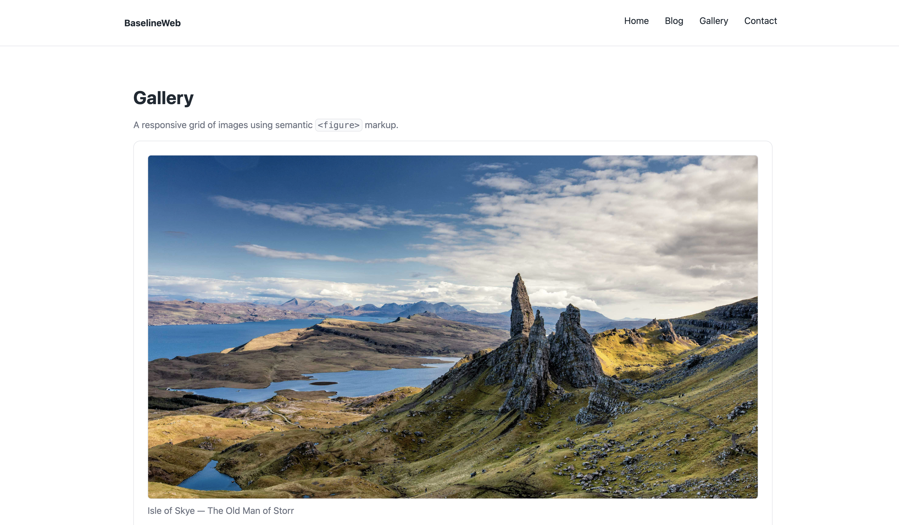 Baseline Web screenshot
